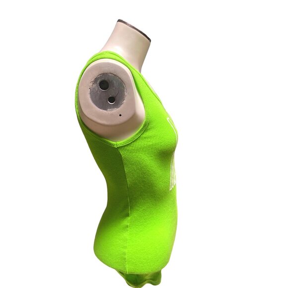 CCC Lime Green Cotton Tank Top Love MayB Size Medium - Picture 8 of 8